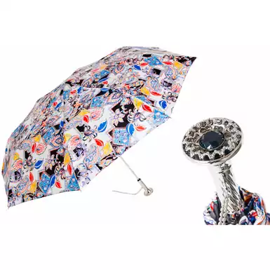 Folding women's umbrella "Maiolica" from Pasotti