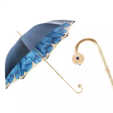 Women's umbrella "Blue dahlia" from Pasotti