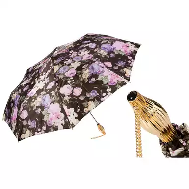 Women's umbrella "Dark Flowered" by Pasotti
