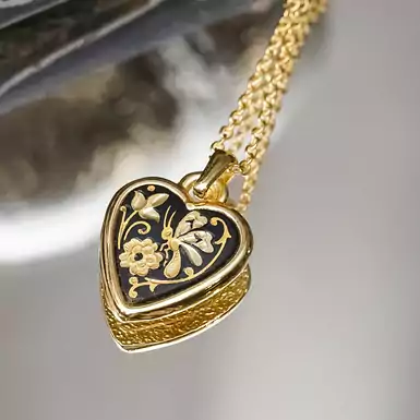 Pendant "Heart" by Anframa (hand gilding)