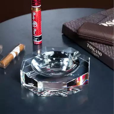 Попільничка сигарна Crystal Glass Octagonal на 2 слоти