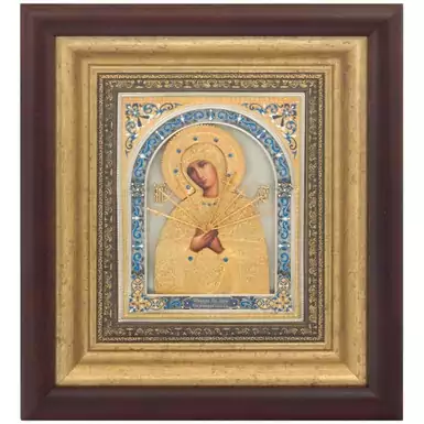 Позолочена ікона Богородиці семистрельної