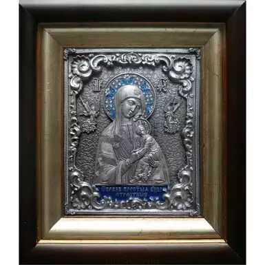 Silver-plated Icon "Passionate Mother of God"