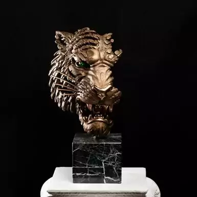 Бронзовая скульптура "Тигр" от братьев Озюменко