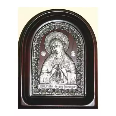 Посеребрённая икона Богородицы «Помощница в родах»