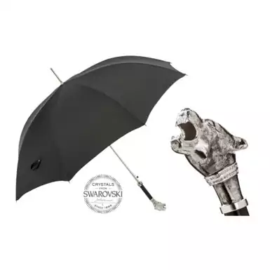 Umbrella-cane "Panther" with Swarovski crystals from Pasotti