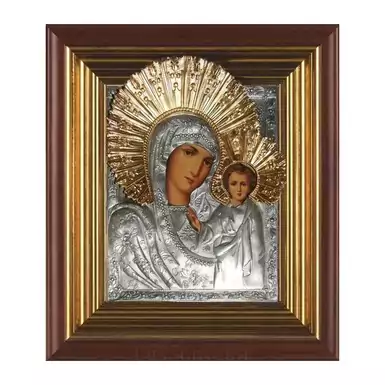 Silver-plated Kazan Icon of the Mother of God