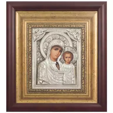 Silver-plated Kazan Icon of the Mother of God