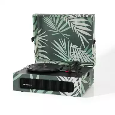Виниловый проигрыватель "Voyager Portable Turntable with Bluetooth In/Out Botanical" от Crosley