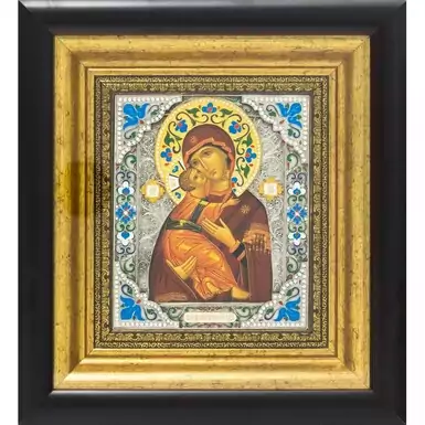 Gilded icon of Our Lady of Vladimir 