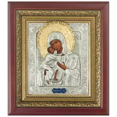  Feodorovskaya silver-plated icon of the Mother of God