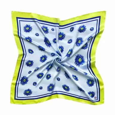 Silk scarf "Voloshki" in blue from OLIZ
