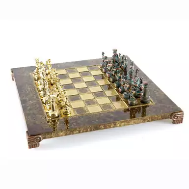 Подарункові шахи "Давній Рим" (коричневий) від Manopoulos