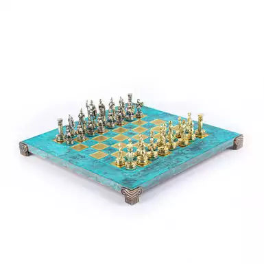 Подарункові шахи Рим (блакитний) від Manopoulos