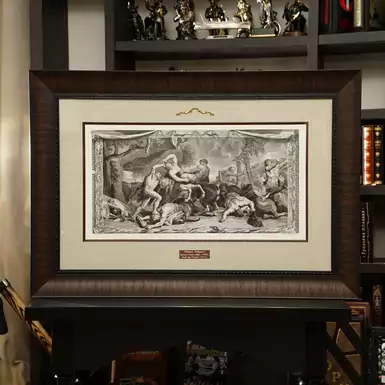 Картина "Подвиги Геркулеса" 2 , гравюра художник: Шарль Лебрен 1660г , гравёр: Луи Десплейс 1714г