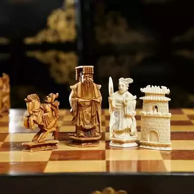 Антикварні шахи зі слонової кістки "Orient", середина 20-го століття, Китай