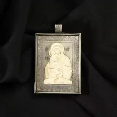 Дорожная икона "Почаевская Божья Матерь", вторая половина ХХ века
