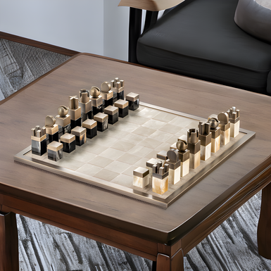 Елітні шахи ручної роботи "Battle" з натурального рогу від Arca Horn