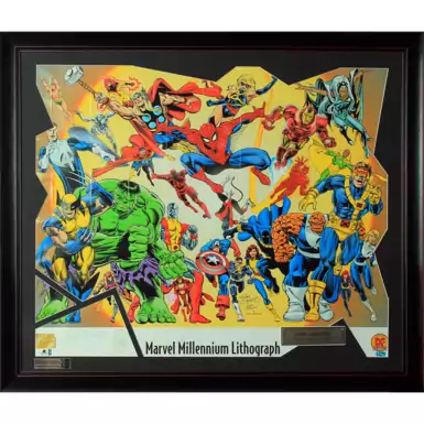 Автограф автора коміксів та художника Дена Юргенса на постері Marvel