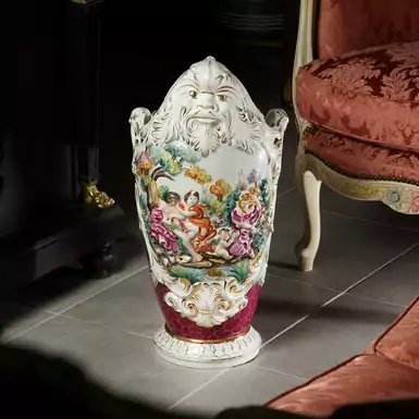 Antique porcelain vase from the middle of the 20th century, Italy