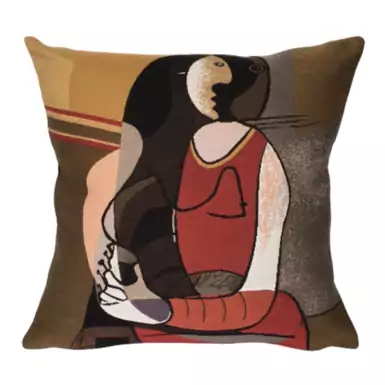 Tapestry pillow Picasso "Femme assise" (45x45 cm) by Jules Pansu