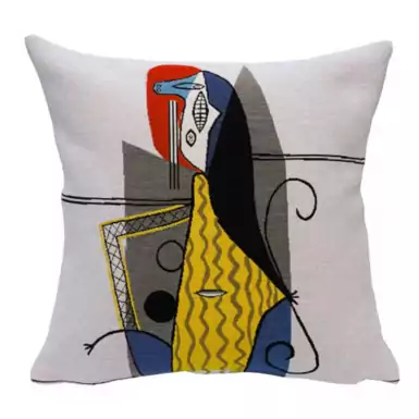 Tapestry pillow Picasso "Femme dans un fauteuil" (60x60 cm) by Jules Pansu