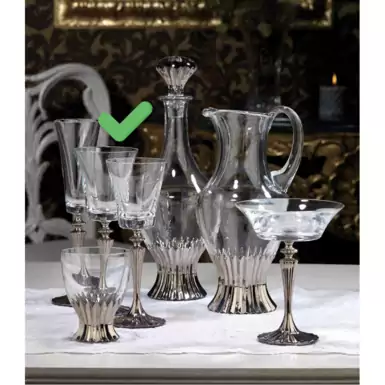 Set of 6 stemmed glasses "Imperial" by Cre Art