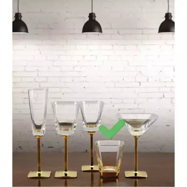 Set of 6 water glasses by Cre Art