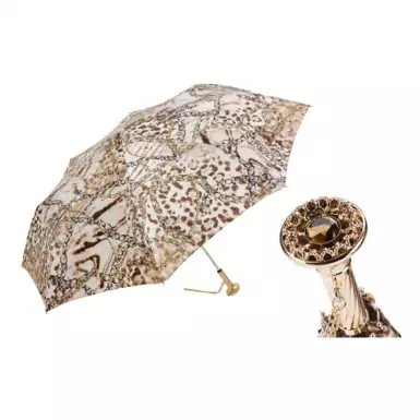 Женский складной зонт с драгоценными камнями "Animalistic" от Pasotti