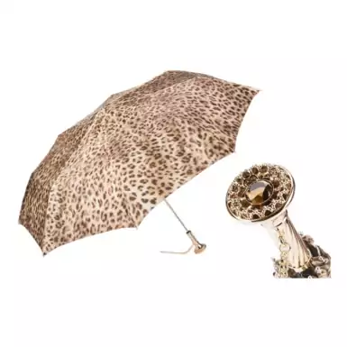 "Predacious" Jeweled Folding Umbrella for Women by Pasotti