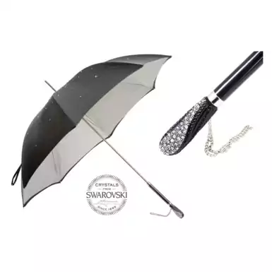 Women's cane umbrella with Swarovski crystals "Black Luxury" from Pasotti