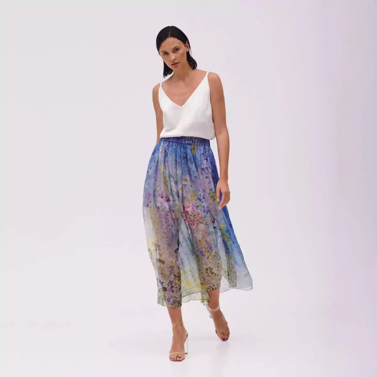 Шелковая юбка Билокур "Полевые цветы" от OLIZ