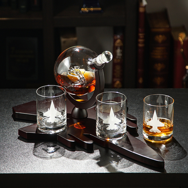 Whiskey set "Free flight" (decanter and 3 glasses) by Wine Enthusiast