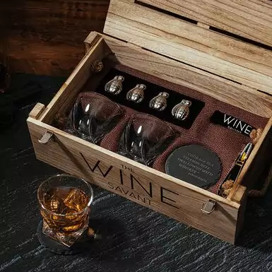 Подарунковий набір для віскі "Grenade" від Wine Enthusiast