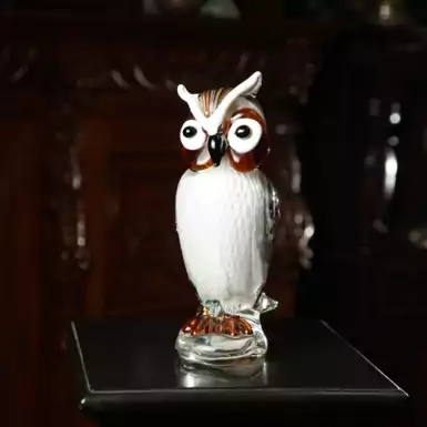 Murano glass sculpture "Wise Owl", 1960-1970