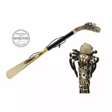 Handmade shoe horn "Spider" by Pasotti with Swarovski crystals
