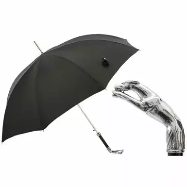 Зонтик с серебряной ручкой "Greyhound" от Pasotti