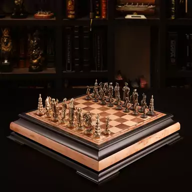Шахматы "Казаки" из бронзы