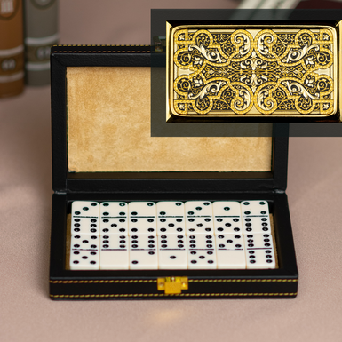 Коробка с игровым набором домино "Ажур" от Anframa