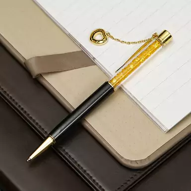 Шариковая ручка с брелком и ручной позолотой от Anframa