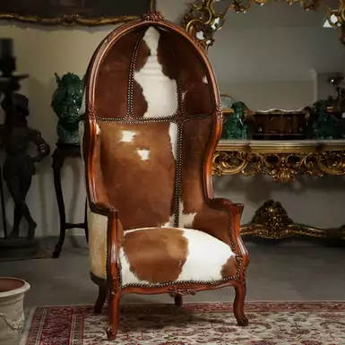 Кресло в винтажном стиле из орехового дерева, конец 20-го века, Нидерланды