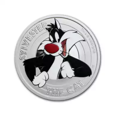 Срібна монета "Cat Sylvester", 50 центів