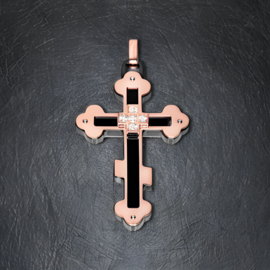 Мужской крестик с бриллиантами "Mercy" от Baraka