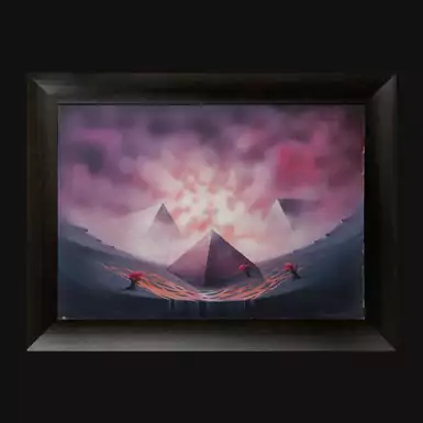 Картина "Метафизические сказки - Пирамиды" (холст, масло), художник Игорь Таверовский, 2003 год