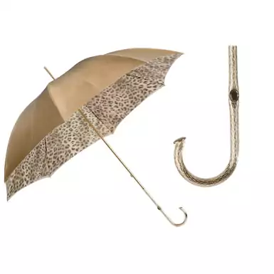 Женский зонт с внутренним леопардовым принтом от Pasotti