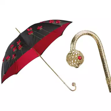 Женский зонт "Красный мак" от Pasotti