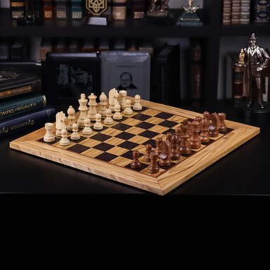 Шаховий набір «Olive Burl» від Manopoulos (40x40 см)
