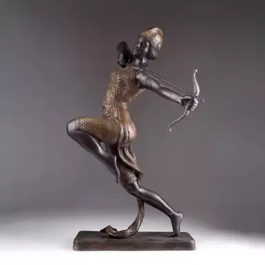 Раритетная бронзовая статуэтка "Archer", первая половина 20-го века