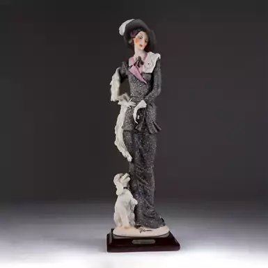 Раритетная фарфоровая статуэтка "Girl and dog", 1987 год