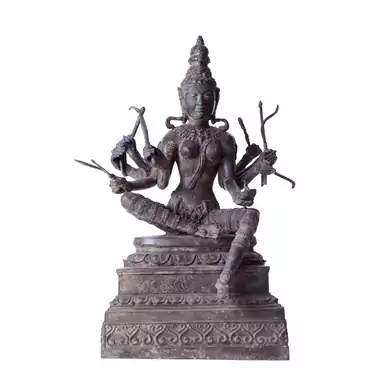 Антикварная бронзовая статуэтка "Indian goddess", первая половина 20-го века